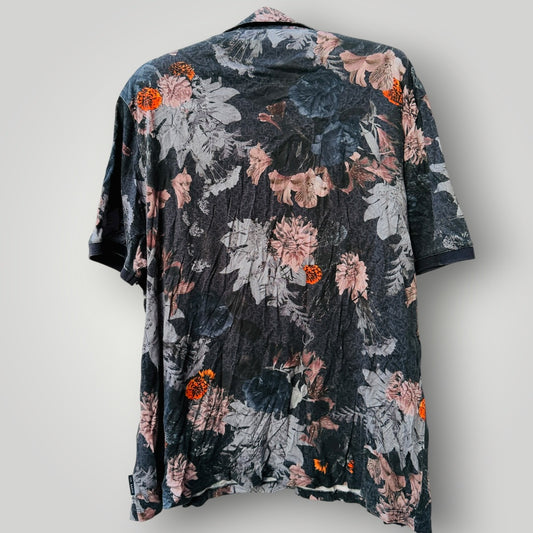 TED BAKER / amir / printed floral polo / L (3921492154765737938)
