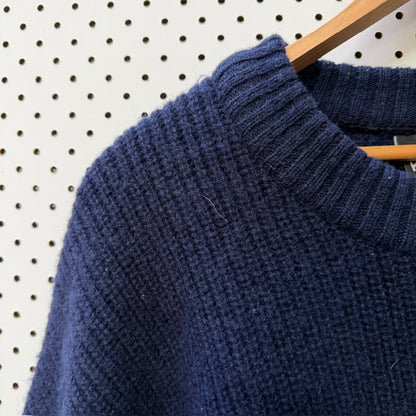 1980s nz vintage / KAIRANGA / blue ribbed wool jumper / L/XL (3921925533741378757)