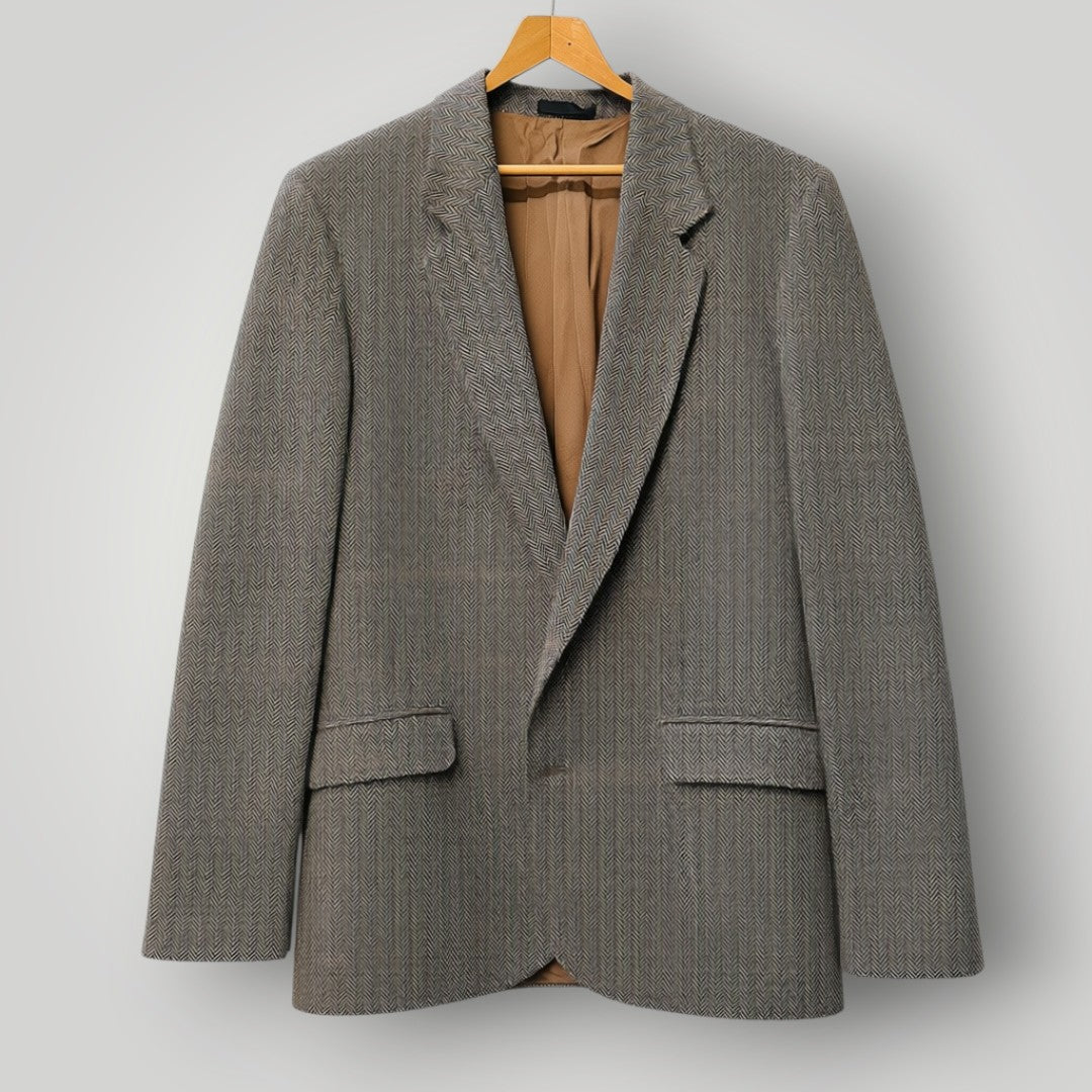 1960s nz vintage / LONDON PARK / brown tweed blazer / M/L (3921927165053387965)