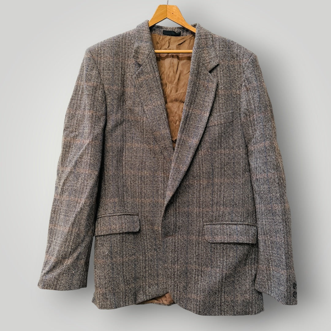 1960s nz vintage / LONDON PARK / brown tweed blazer / M/L (3921928729147951677)