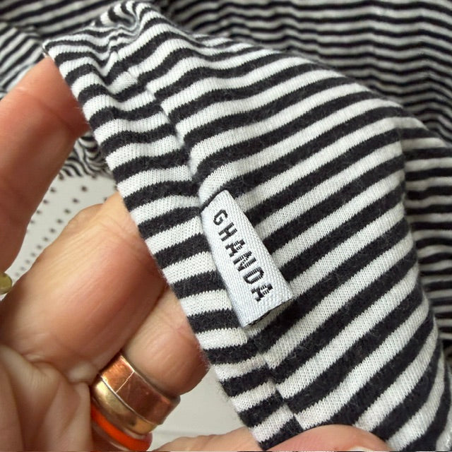 GHANDA / striped tee / M (3922007564015229245)