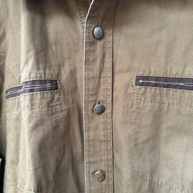 GAP / cotton cavas military style utility shirt / L (3922007601560711761)