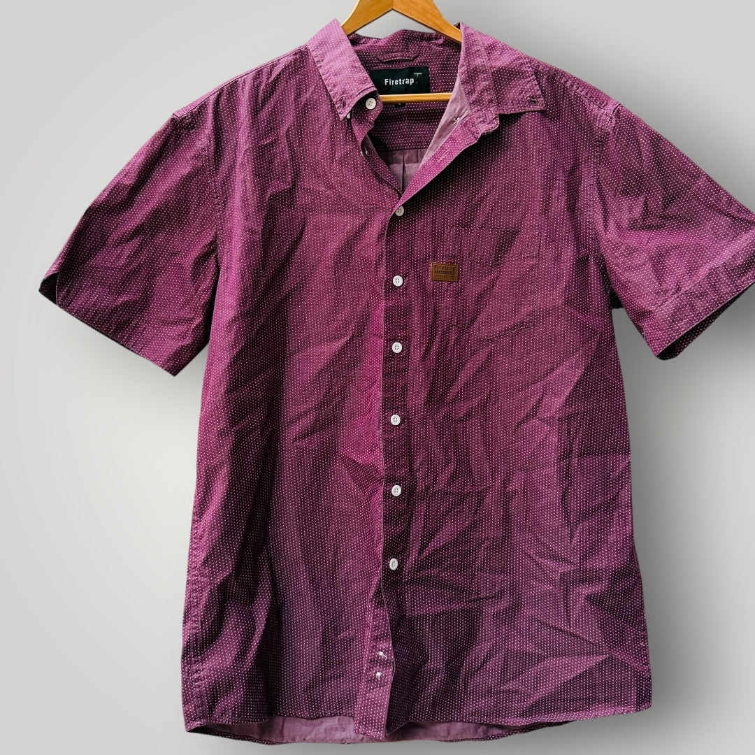 FIRETRAP / short sleeved cotton shirt / L (3922007993662008670)