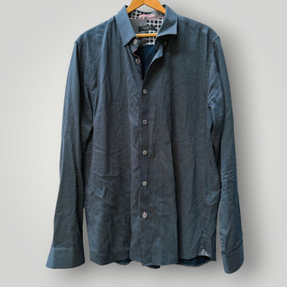 TED BAKER / long sleeved cotton shirt / XL (3922007997682376417)