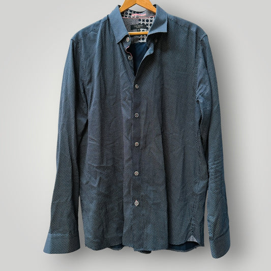 TED BAKER / long sleeved cotton shirt / XL (3922007997682376417)
