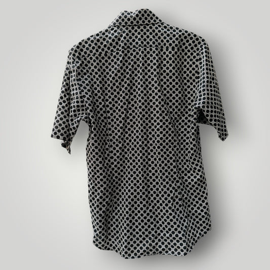 CUTLER + CO / geometric patterned short sleeved cotton shirt / S (3922008004044604804)