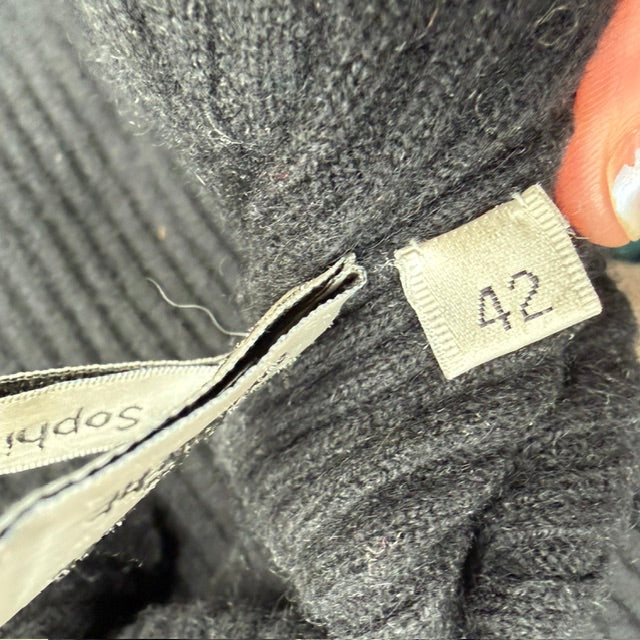 SOPHIE BOXER / 100% cashmere / ribbed jumper / 42 (3922093994314356740)