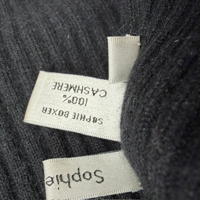 SOPHIE BOXER / 100% cashmere / ribbed jumper / 42 (3922093996380778867)