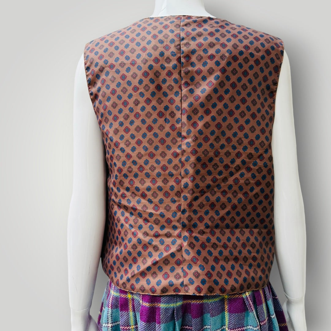 1990s nz vintage / THORNTON HALL / waistcoat / s (3922094268651919455)