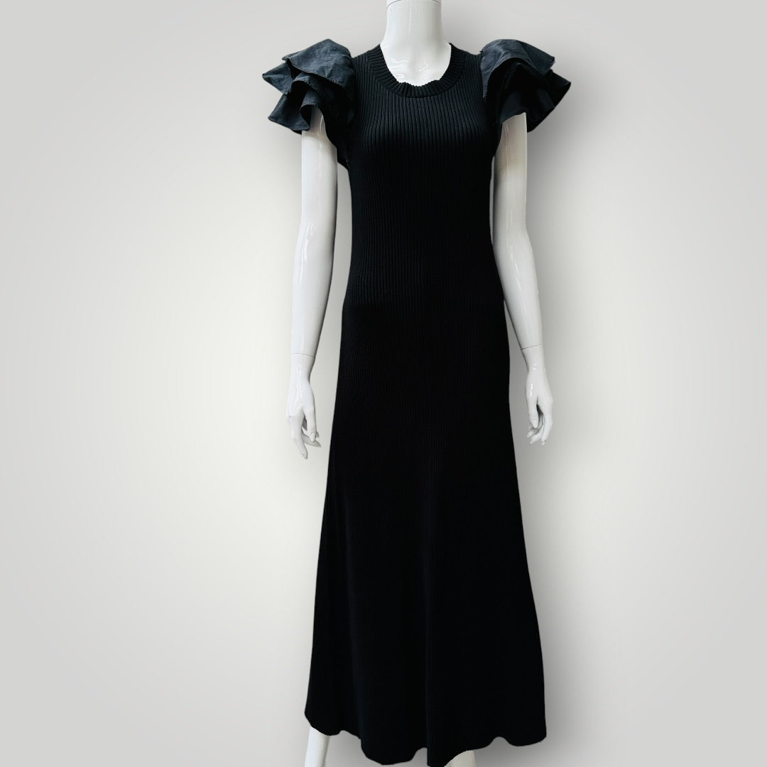 AJE / Questa Puff Midi Dress / s (3922094275861778141)
