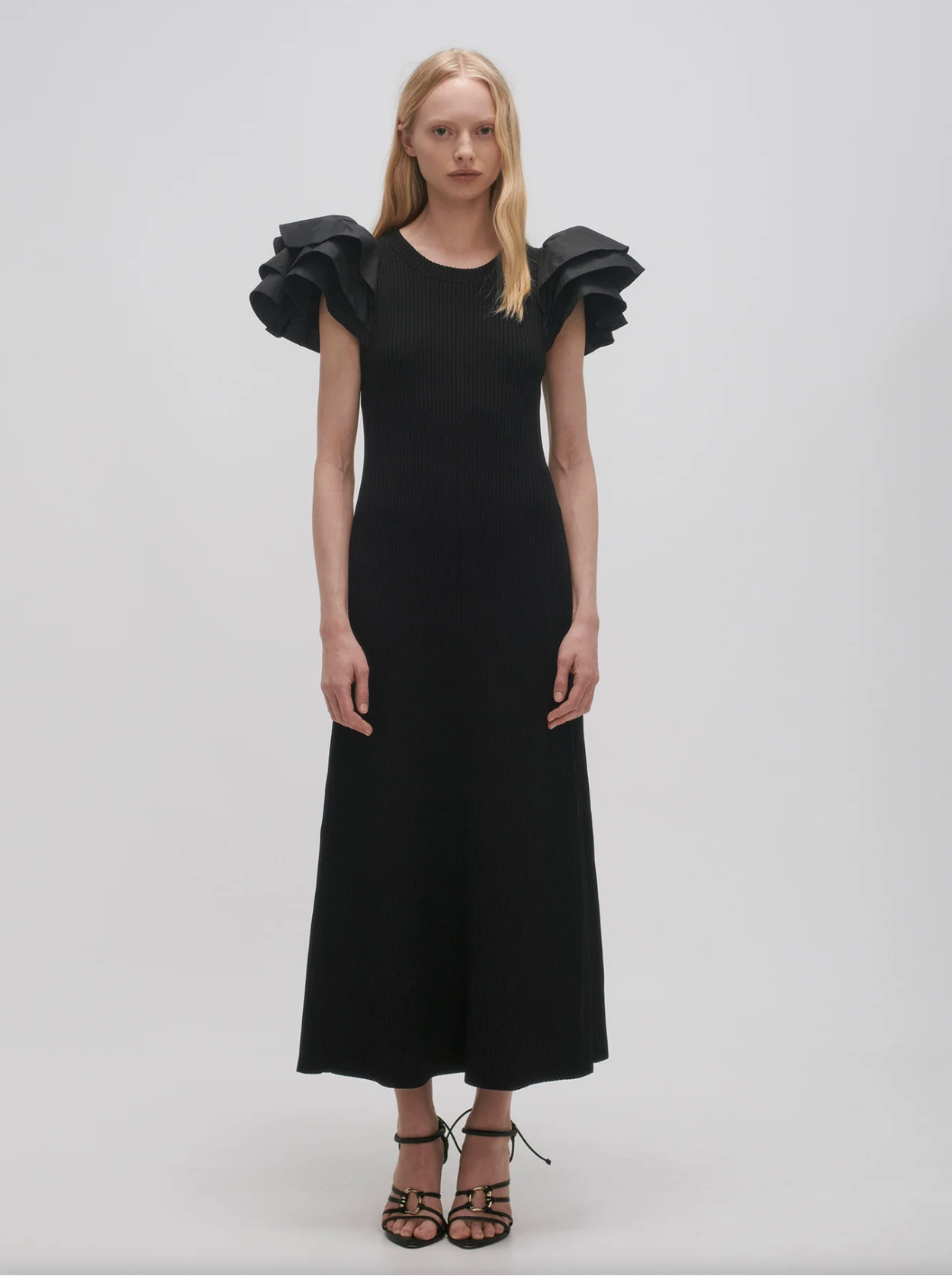 AJE / Questa Puff Midi Dress / s (3922101706516309204)