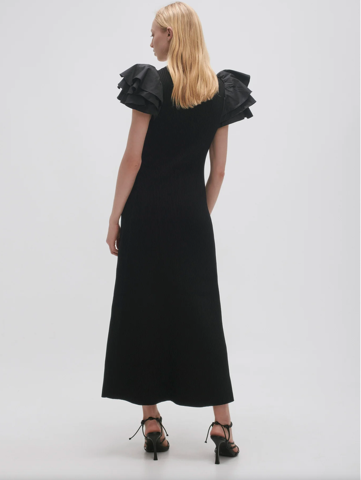 AJE / Questa Puff Midi Dress / s (3922101717891298022)