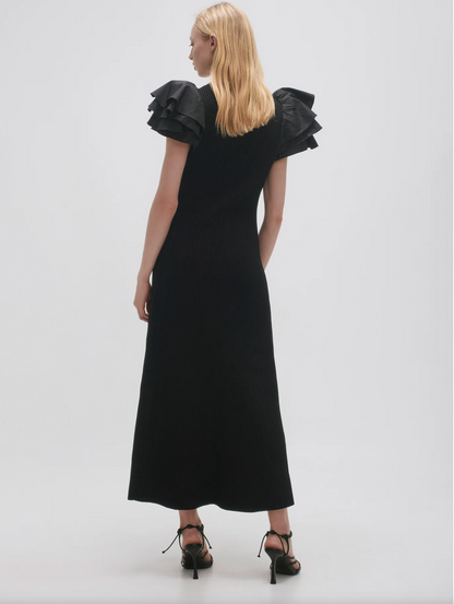 AJE / Questa Puff Midi Dress / s (3922101717891298022)