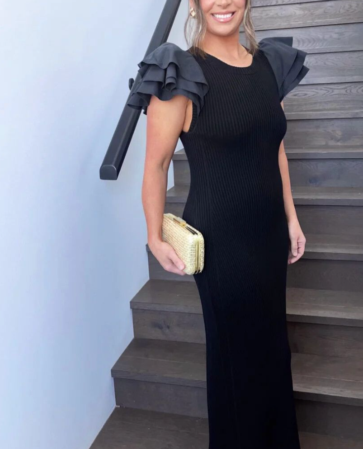 AJE / Questa Puff Midi Dress / s (3922101723340974266)