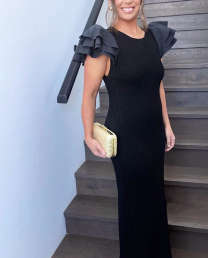AJE / Questa Puff Midi Dress / s (3922101723340974266)