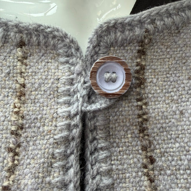 hand woven / lilac wool kimono jacket / m (3922167154315005053)