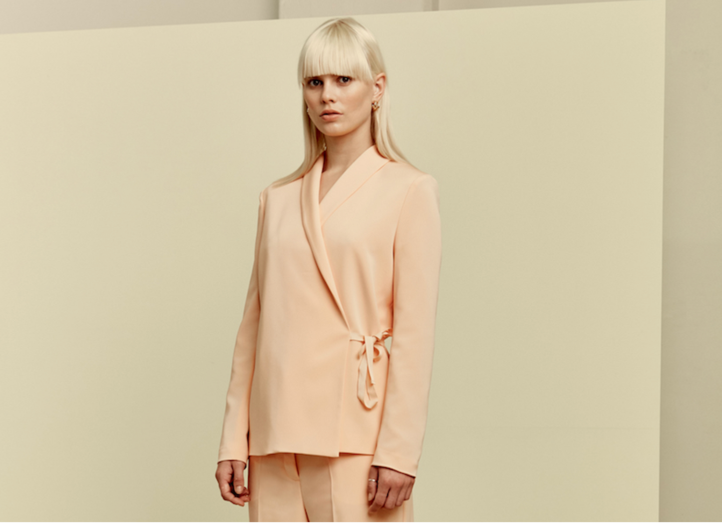 HARRIS TAPPER / apricot tie blazer / m (3922180812096120280)