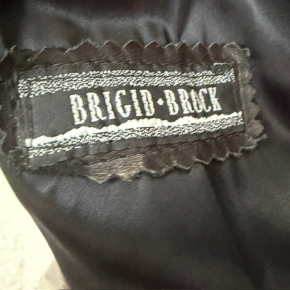 1990s nz vintage / BRIGID BROCK / black leather lambskin jacket / 12 (3922255661221009966)
