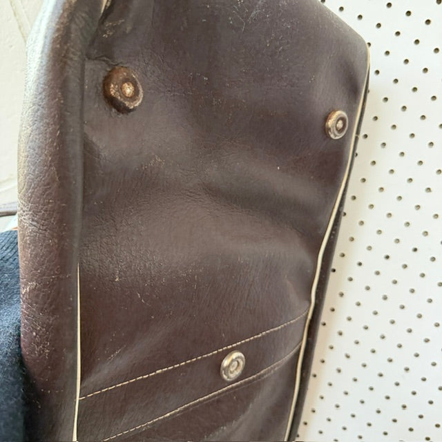 1960s vintage / leather / overnight bag (3922255680030536407)