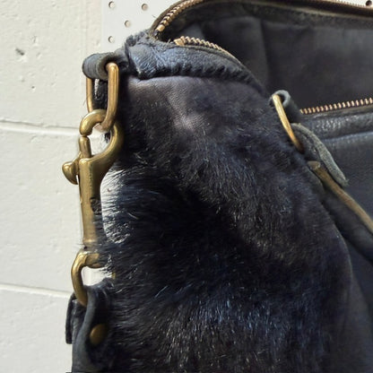 DEADLY PONIES / mr panther in fur / leather bag (3922603843763752599)