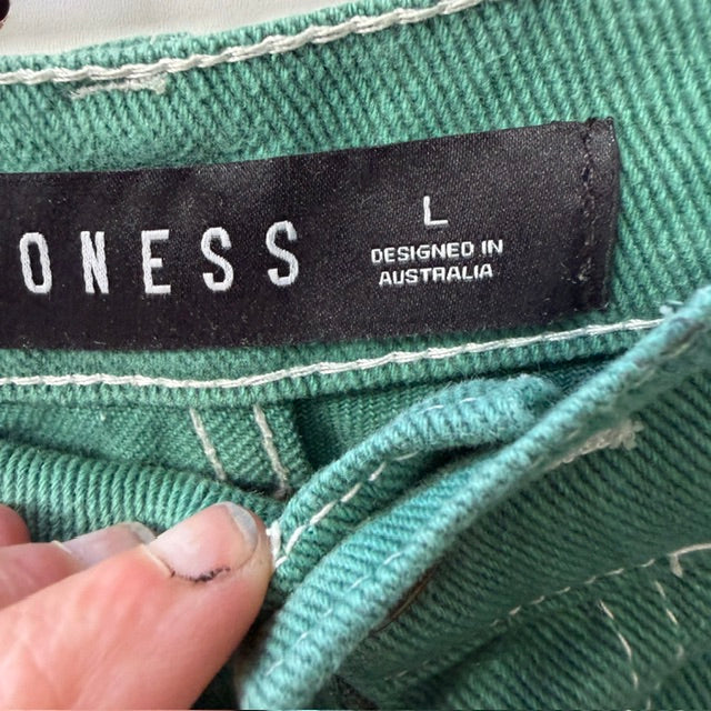 LIONESS / green / miami vice wide legged cargo pants / L (3922603904729834137)