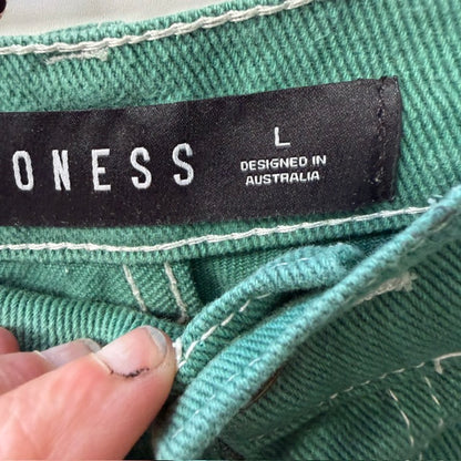 LIONESS / green / miami vice wide legged cargo pants / L (3922603904729834137)