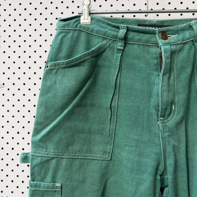 LIONESS / green / miami vice wide legged cargo pants / L (3922603906874536374)