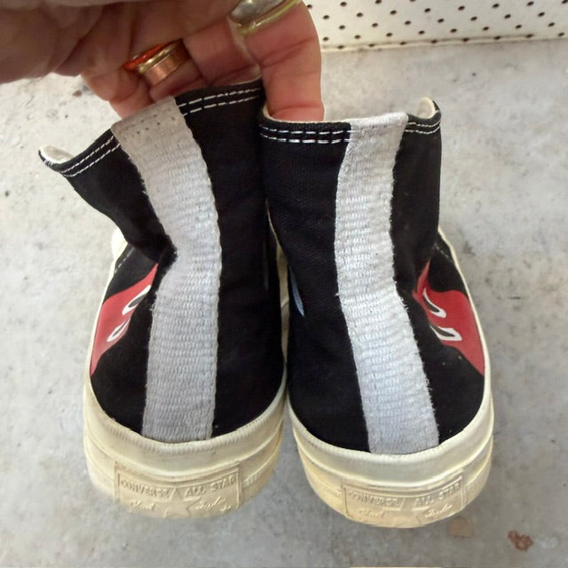 COMME DES GARCONS x CONVERSE / black high tops / 39 (3922603981689555278)