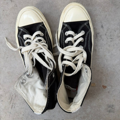 COMME DES GARCONS x CONVERSE / black high tops / 39 (3922603983406478215)