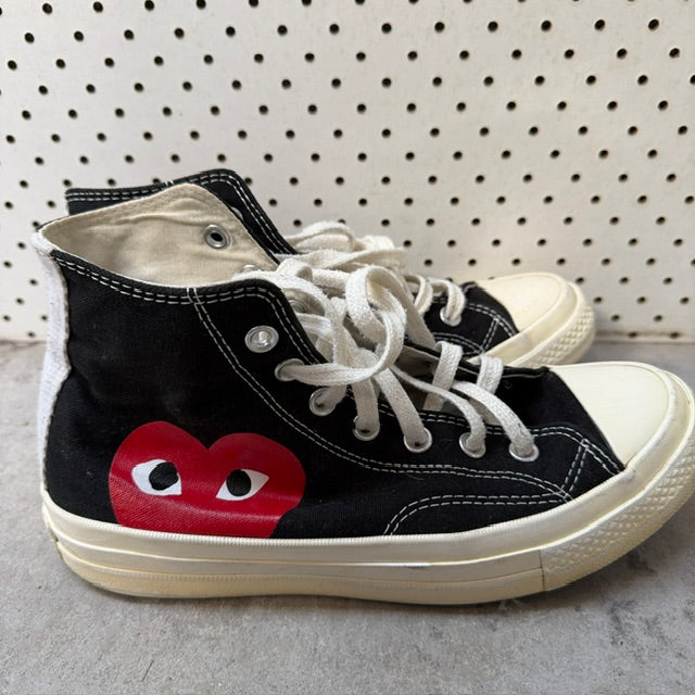 COMME DES GARCONS x CONVERSE / black high tops / 39 (3922603985122672161)