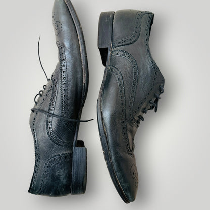 Paul Smith / Black Leather Wingtip Brogues / 9 (3922604074797365218)