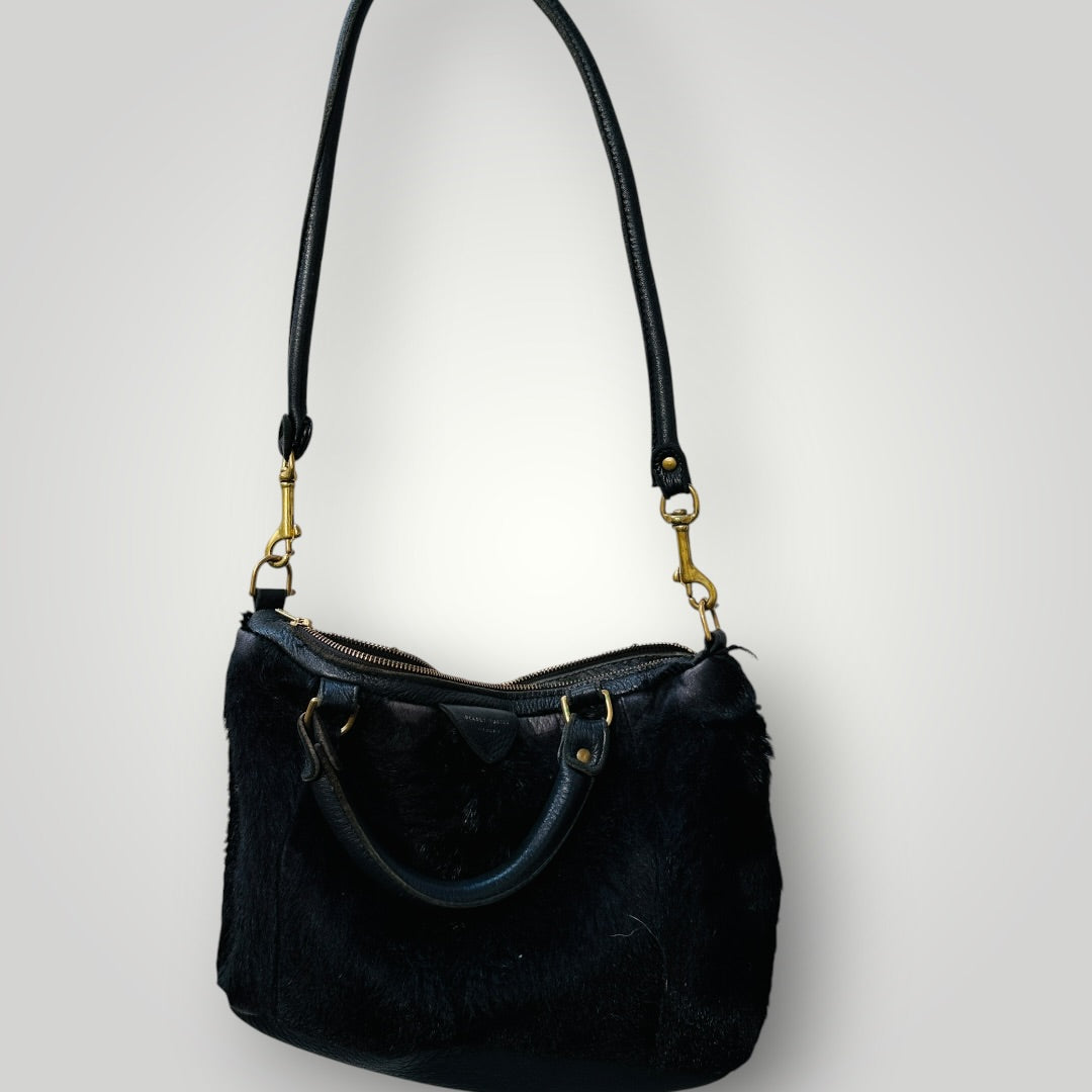 DEADLY PONIES / mr panther in fur / leather bag (3922604078818492970)