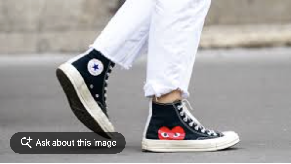 COMME DES GARCONS x CONVERSE / black high tops / 39 (3922604500269039825)