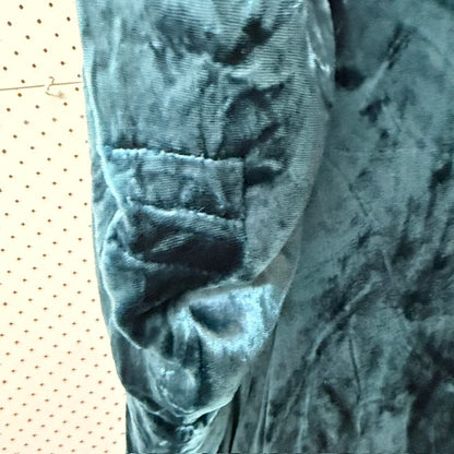 VELVET / teal crushed velvet coat / s/m (3922771881744793928)