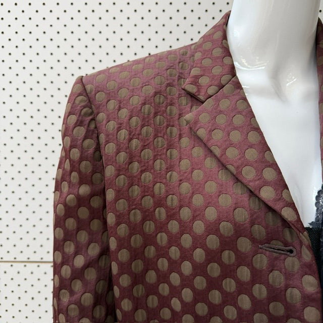 1990s vintage / ROSARIA HALL / patterned blazer / s/m / made in nz (3922771912910626183)