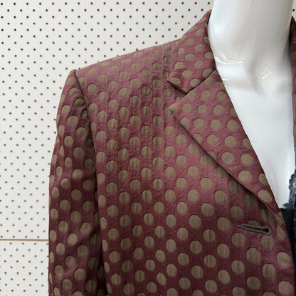 1990s vintage / ROSARIA HALL / patterned blazer / s/m / made in nz (3922771912910626183)