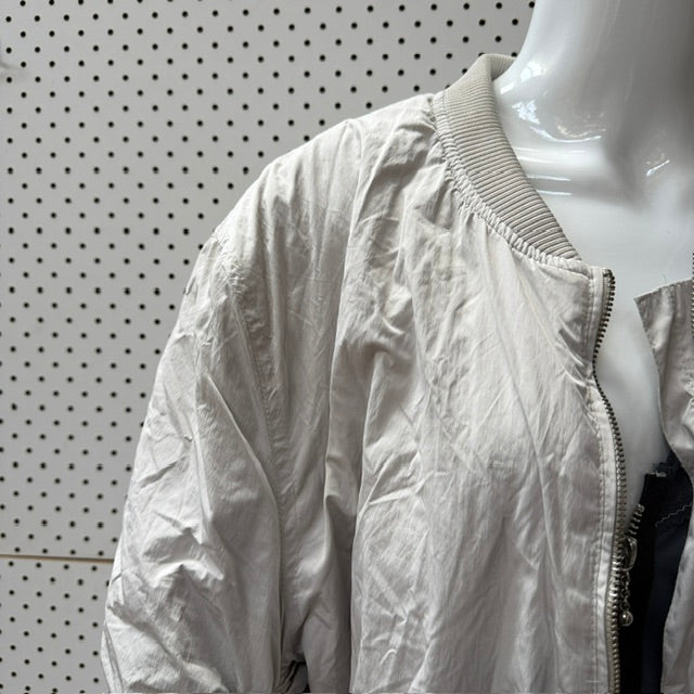 absent / silver / soft puffer bomber / large / (3922771954542730503)