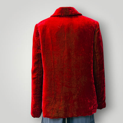 1990s nz vintage / MARILYN SAINTY / soft velvet jacket / s / made in nz (3922772101534974054)