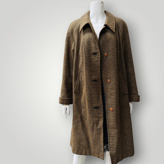 1960s vintage / tweed wool car coat / whitehall by balmoral / made in nz / L (3922772103785356776)