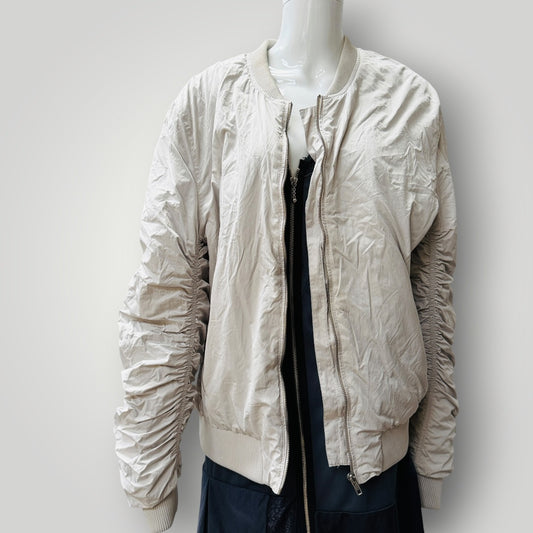 absent / silver / soft puffer bomber / large / (3922772106083312713)