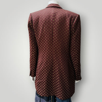 1990s vintage / ROSARIA HALL / patterned blazer / s/m / made in nz (3922772125789670571)
