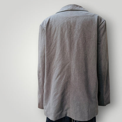 Motel / Maiwa / textured blazer in charcoal grey / m (3922772148481268560)