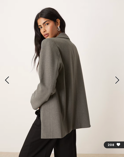 Motel / Maiwa / textured blazer in charcoal grey / m (3922776294642284913)