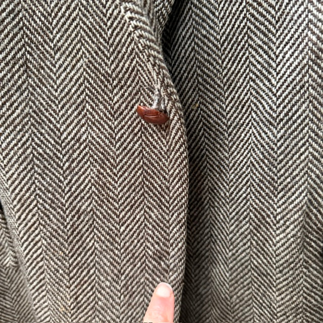 1980s vintage / CRAIG SCOTT / wool herringbone tweed blazer / L (3923127234665381220)