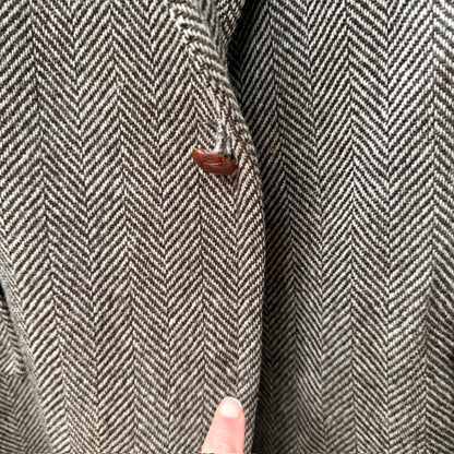 1980s vintage / CRAIG SCOTT / wool herringbone tweed blazer / L (3923127234665381220)