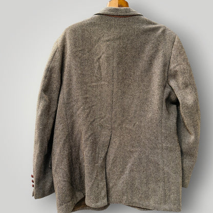1980s vintage / CRAIG SCOTT / wool herringbone tweed blazer / L (3923127390872053820)