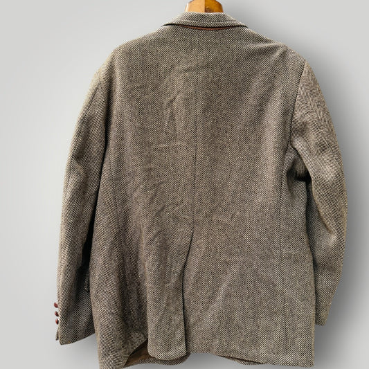 1980s vintage / CRAIG SCOTT / wool herringbone tweed blazer / L (3923127390872053820)