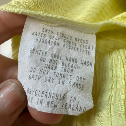 1990s vintage / yellow maxi dress / made in nz / s/m (3923222337639612140)