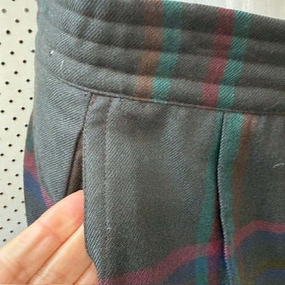 1980s nz vintage / STYLEMASTER / gaye bartlett / plaid wool skirt / s (3923222342589248225)