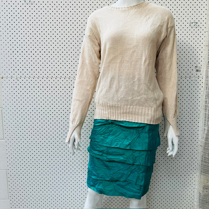 1990s vintage / KEITH MATHESON / silk skirt / s (3923222406987644176)